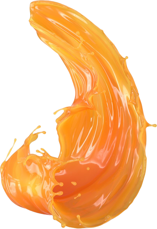 Orange juice splash png